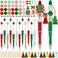 Vellibring 12 Set Christmas Beadable Pens Plastic Bead Pens Winter Gingerbread Man Bulk Ballpoint DIY Crafting Pens Making Kit with Pendants Lobster Clasps for Students Teens School Office Supplies