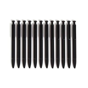 U Brands Monterey Soft Touch Ballpoint Pen Retractable Medium 1 Mm Black Ink Midnight Barrel 12pack