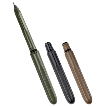 Rite in the Rain AllWeather EDC Pen Flat Dark Earth Black OD Green Pokka 3Pack Black 08mm Ink Fine Point No TAC92