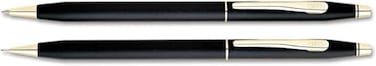 Cross Classic Century Classic Black Pen Pencil Set Writing Instrument Set for Effortless Writing Everyday Notes Ballpoint Pen Mechanical Pencil Slim Profile Balanced Design GiftReady