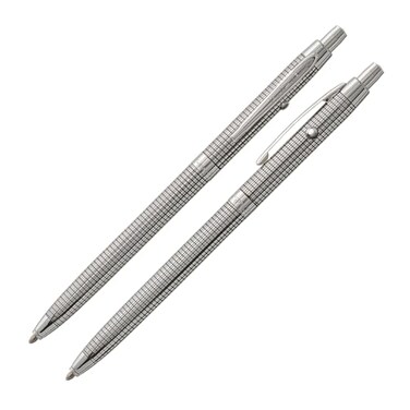 Fisher Space Pen Black Grid Design Shuttle Space Pen Ballpoint Black Ink Pocket Clip Gift Box