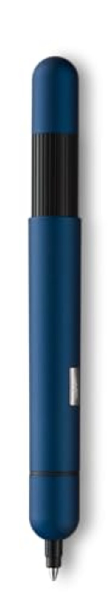 Lamy Pico Ballpoint Pen Luxury Pocket Pen that Transforms into Full Size Biro Lacquer Finish Includes Double Push Mechanism Refill Imperial Blue