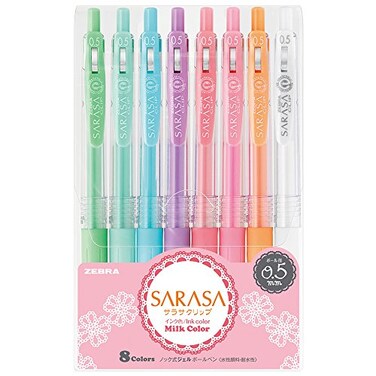 Zebra Technologies ZEBRA Sarasa Clip 05mm Ballpoint Pen 8 Color Set JJ158CMK