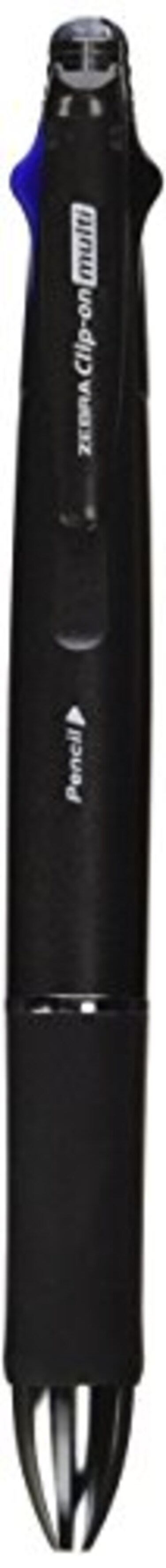 Zebra Pen Zebra ClipOn 1000 4 Color 07 mm Ballpoint Multi Pen 05 mm Pencil Black Body B4SA2BK