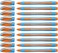 Schneider Slider Memo XB Extra Broad Ballpoint Pen 14 mm Light Blue Barrel Orange Ink Box of 10 Pens 150206
