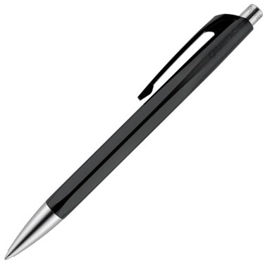 Caran d'Ache Caran Dache Ballpoint Pen Black with SwissRide Blue Medium Cartridge