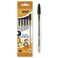 BIC Cristal Original Ballpoint Pens Medium Point 10 mm Black Pouch of 5