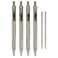 Zebra Pen F701 Ballpoint Black Ink Fine Point 08mm Pen Heavy Duty Durable Stainless Steel Barrel Knurled Grip Silent Retractable Plunger Ideal for Tactical Use 4Pack Plus 2 Refills 50113