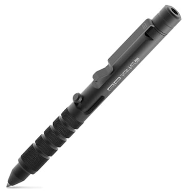 GPCA GP 1945 Pen LITE Pen Light Smart Alternative Refillable EDC Multitool with MultiTone Rescue Whistle Measurement on grip Survival Gear for Camping Hiking Aluminum Jet Black 1Pack