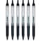Pilot Precise V7 RT Refillable Retractable Liquid Ink Rollerball Pens Black Ink Pens Fine Point 07 mm 6Pack Ideal for School Journaling and Office Writing