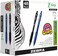 Zebra Pen ZGrip Retractable Ballpoint Pens Medium Point 10 mm 24 Black Pens 24 Blue Pens Combo Bulk Pack 48 Pack