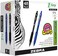 Zebra Pen ZGrip Retractable Ballpoint Pens Medium Point 10 mm 24 Black Pens 24 Blue Pens Combo Bulk Pack 48 Pack