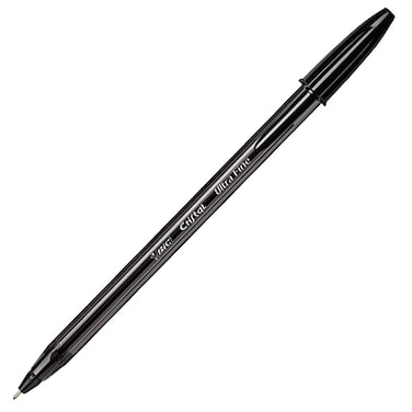 Bic Crystal Exact Fine Point Pens 07 mm Black Box of 20