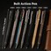 SMOOTHERPRO Bolt Action Pen Solid Brass Ballpoint Pen Compatible with Pilot G2 Refill Weighted Heavy Pen for Tremor Parkinson Arthritic Hand Color Natural RG336