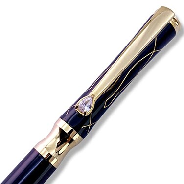LACHIEVA LUX Black Elegant Crystal Executive Metal Ballpoint Pen with Germanmade P900M Refills Luxury and High end Writing Instruments for womenBlack