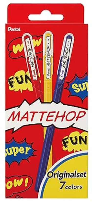 Pentel Matte Hop Sweet Color Ballpoint Pen 7 Colors K110V7STB