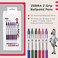 Zebra Pen ZEBRA Z GRIP Assorted Ballpoint Pens Retractable with Smooth Ink Comfortable Grip and Pocket Clip Reliable Biro Medium Point 50 Pack 5 Assorted Colours