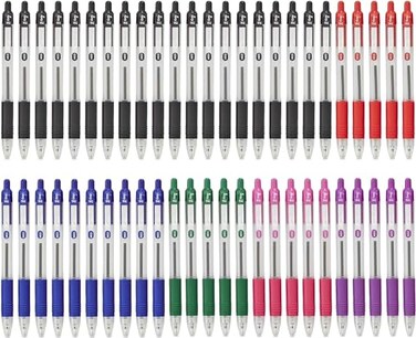 Zebra Pen ZEBRA Z GRIP Assorted Ballpoint Pens Retractable with Smooth Ink Comfortable Grip and Pocket Clip Reliable Biro Medium Point 50 Pack 5 Assorted Colours