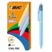 BIC 4 Color Pastel Ballpoint Pen with 10 mm Medium Point Retractable 12Count Pack in Assorted Ink