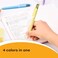 BIC 4 Color Pastel Ballpoint Pen with 10 mm Medium Point Retractable 12Count Pack in Assorted Ink