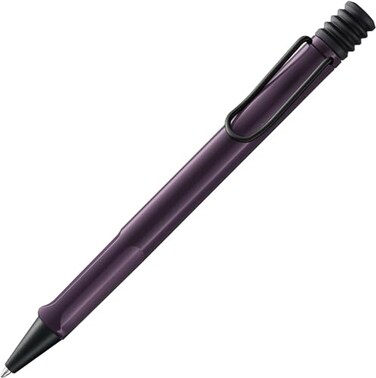 Lamy safari violet blackberry Ballpoint Pen with ergonomic grip line width M for pleasant long writing made of robust ASA plastic including large capacity refill M 16 in black