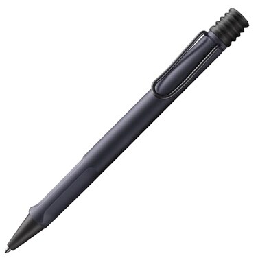 Lamy safari steel black Ballpoint Pen with ergonomic grip line width M for pleasant long writing made of robust ASA plastic including large capacity refill M 16 in black
