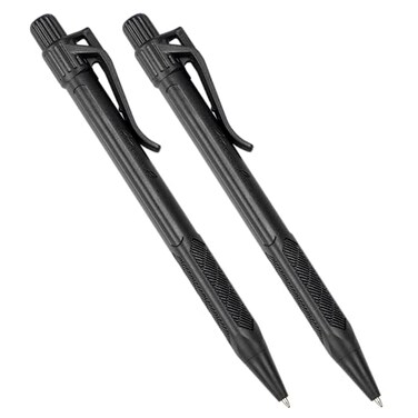 Rite in the Rain Weatherproof Durable Black Plastic Clicker Pen Black Ink 2 Pack No BK112