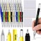 Zhanmai 168 Pcs Fathers Day Multitool Pen Gifts Bulk 6 in 1 Screwdriver Tool Multi Functional Pen for Dad Men Husband Adult Birthday Gift Level Gauge Ballpoint Stylus Multicolor