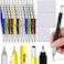 Zhanmai 168 Pcs Fathers Day Multitool Pen Gifts Bulk 6 in 1 Screwdriver Tool Multi Functional Pen for Dad Men Husband Adult Birthday Gift Level Gauge Ballpoint Stylus Multicolor