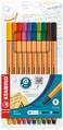 STABILO point 88 Fineliner Pack of 10 Assorted colors