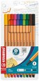 STABILO point 88 Fineliner Pack of 10 Assorted colors