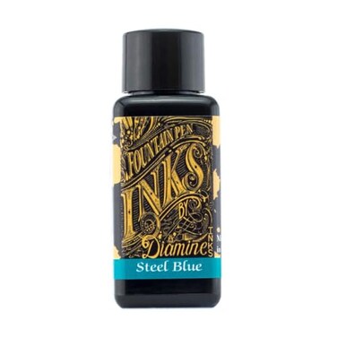 Diamine Fountain Pen Bottled Ink 30ml Steel Blue