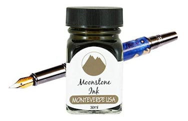 Monteverde USA Gemstone Ink Collection Fountain Pen Ink Bottle Moonstone 30ml ITFEnhanced Ink for Smooth Elegant Writing