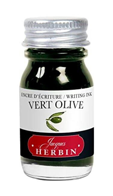 Jacques Herbin Fountain Pen Ink 10 ml Bottled Vert Olive