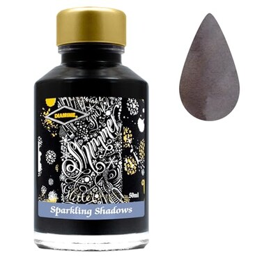 Diamine Fountain Pen Bottled Ink 50ml Shimmering Sparkling Shadows