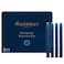 Waterman Fountain Pen Ink Cartridges Mysterious Blue Long Standard 8 Count