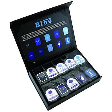 Monteverde USA Bloo Ink Collection Gift Set 10 Unique Blue Fountain Pen Inks 30ml Bottles Premium Quality