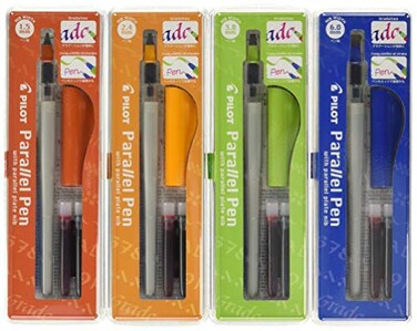 PILOT Parallel Calligraphy Pen Set 15 mm 24 mm 38 mm and 6 mm with Bonus Ink Cartridge P9005SET