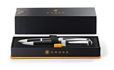 Cross Bailey Black Lacquer Ballpoint Pen Selectip Rollerball Pen