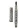 HONG DIAN A6 Piston Fountain Pen Extra Fine Soft Nib Jet Black Hollow Skeleton Resin Pen with Metal Case Set