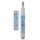 HONG DIAN A6 Piston Fountain Pen Extra Fine Soft Nib Silver Blue Hollow Skeleton Resin Pen with Metal Case Set