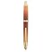 Wikult Jinhao 10 Press Fountain Pen with Box Caramel Orange Gradient Retractable Extra Fine Nib with Ink Converter Set Golden Clip