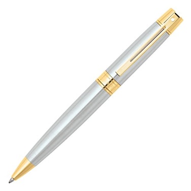 Sheaffer 300 Gold Tone Trim Ballpoint Brushed Chrome E2932751
