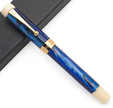 czxwyst JINHAO 100 Fountain Pen with Ink Converter Medium Nib 07mm Galaxy BlueB