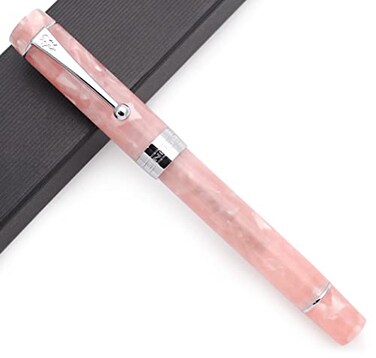 czxwyst JINHAO 100 Fountain Pen with Ink Converter Medium Nib 07mm Sakura Pink with Silver Clip