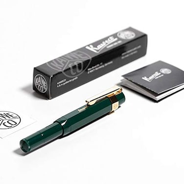 Kaweco Sport Classic Fountain Pen Green Fine Nib Sport Octagonal Clip Gold