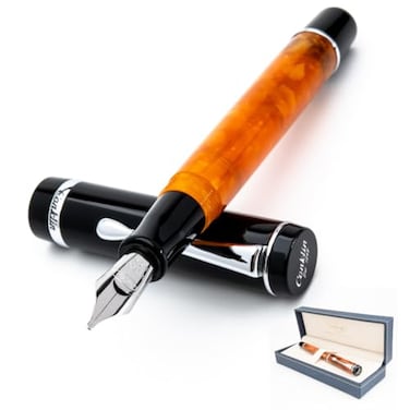 Conklin Duragraph Fountain Pen Orange Nights Extra Fine Nib Precision Writing Instrument with Vibrant Finish