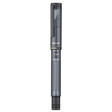 Asvine V200 Titanium Fountain Pen Vacuum Filling Matte Black Bock Fine Nib Transparent Acrylic Smooth Writing Pen Case Set