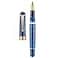 Asvine P20 Piston Fountain Pen Galaxy Blue Resin Iridium Extra Fine Nib Gold Trim Smooth Writer Collection with Case Set