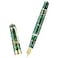 Asvine P20 Piston Fountain Pen Extra Fine Point Green Marble Acrylic Gold Trim Smooth Writer Collection with Case Set
